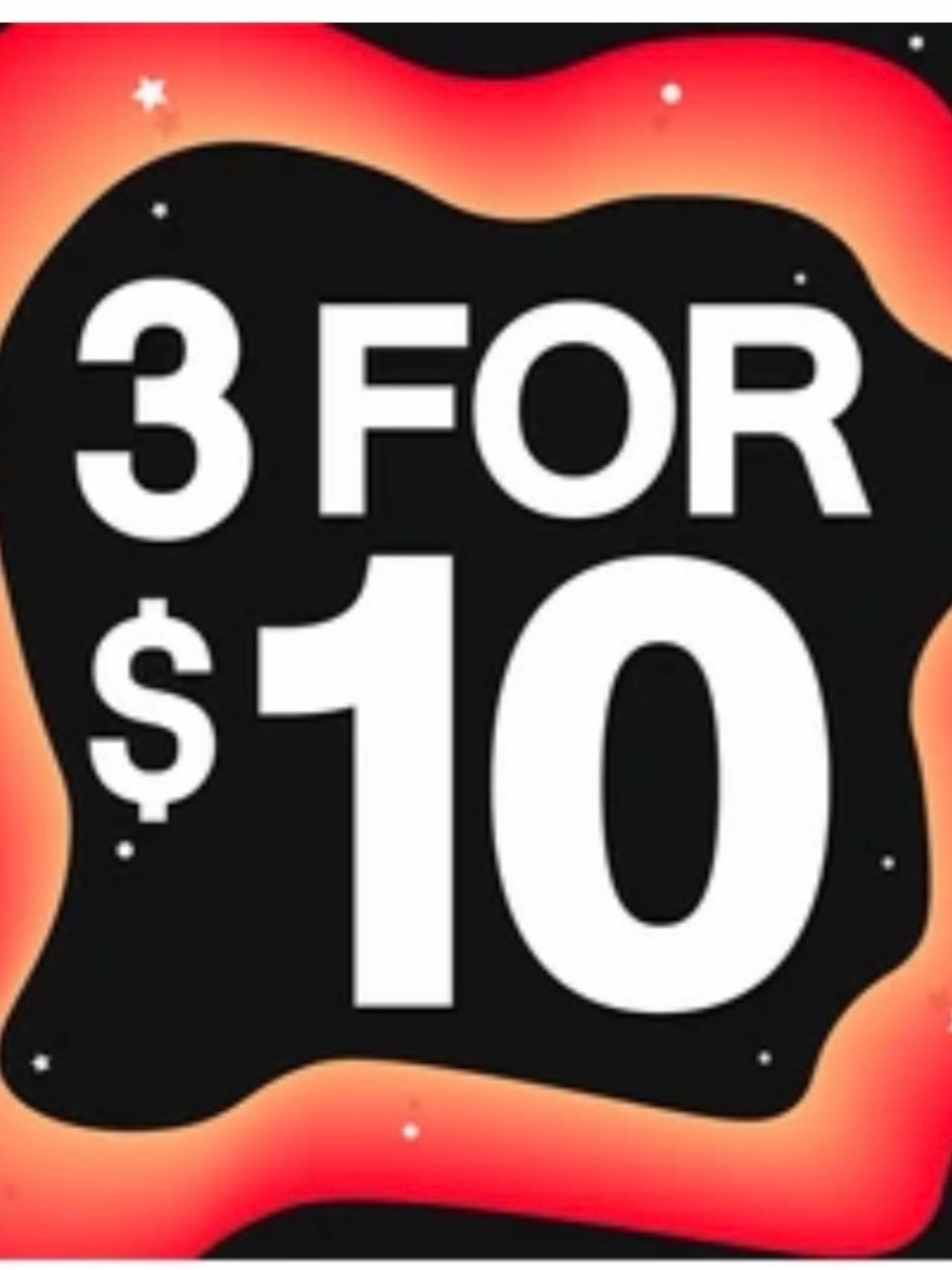 3 for $10— 3 items for $10 that are $10 or under